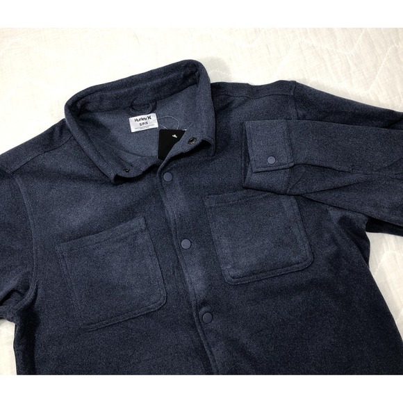 Hurley Other - Hurley Newport Shirt Jacket Men Small Blue Obsidian Performance Stretch Soft NWT